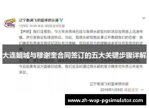 大连鲲城与穆谢奎合同签订的五大关键步骤详解