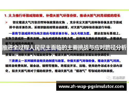 推进全过程人民民主面临的主要挑战与应对路径分析